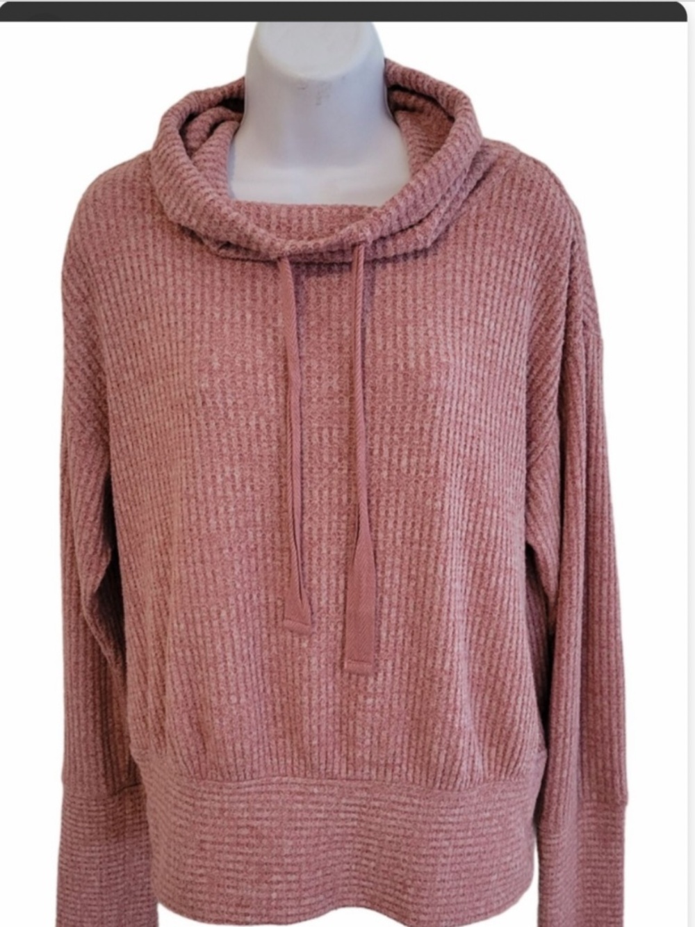 Saturday/Sunday by Anthropologie Waffle Knit Sweatshirt in Pink Size S